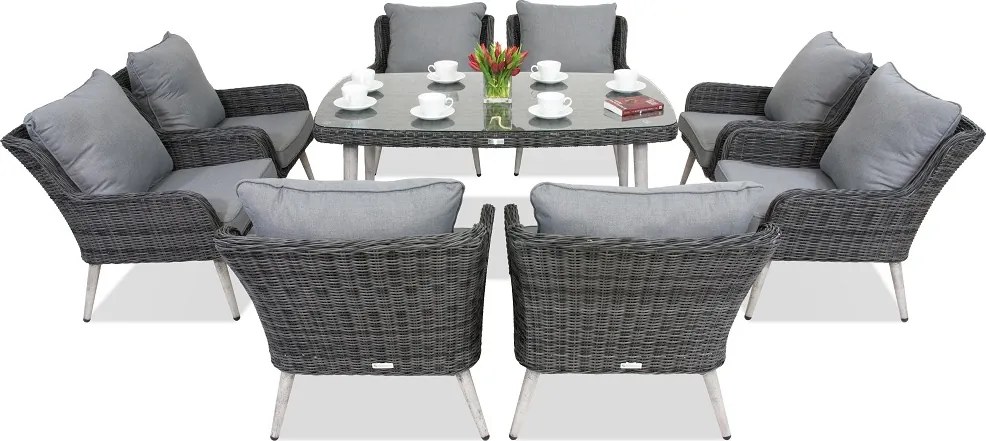 Tuinmeubelen Bilbao Premium 8 Tuinpunt antraciet