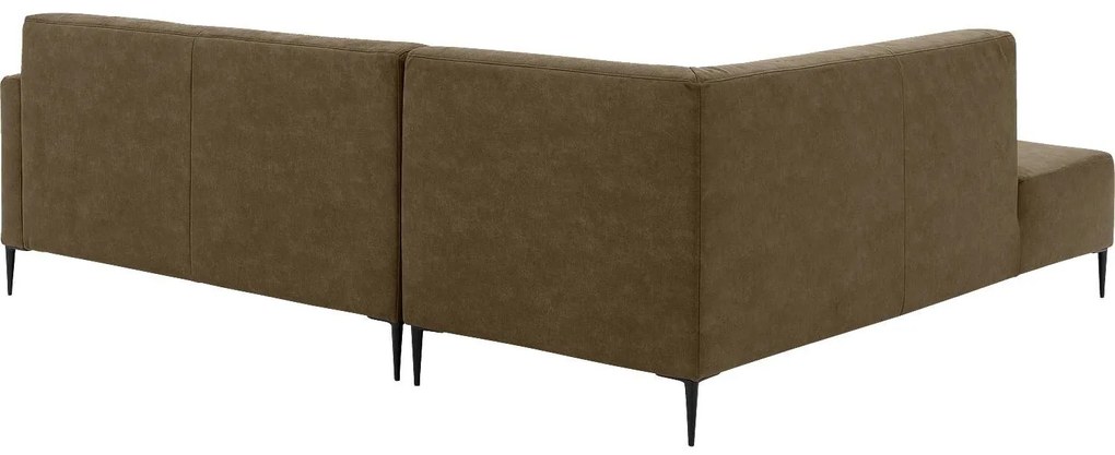 Goossens  Key West groen, micro leer, 2,5-zits, modern design met ligelement links