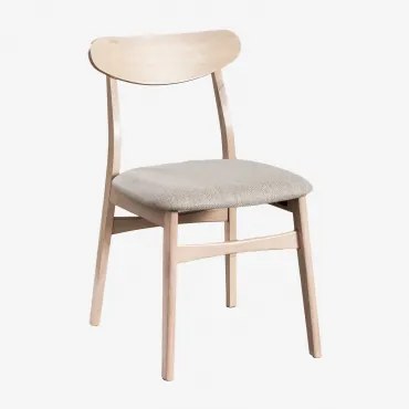 Set Van 2 Cloda Eetkamerstoelen In Stof En Hout Asbruin - Grijs – Koel - Sklum