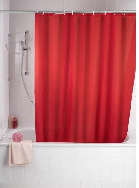 Wenko Douchegordijn polyester 180x200cm 100% polyester met anti schimmel behandeling rood 20037100