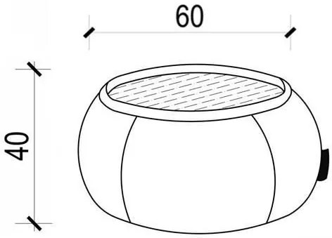 Ambient Lounge Poef Versa Table - Keystone Grey