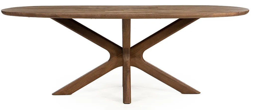 Eleonora Tycho Eettafel Kruispoot Bruin 210 - 210 X 110cm.