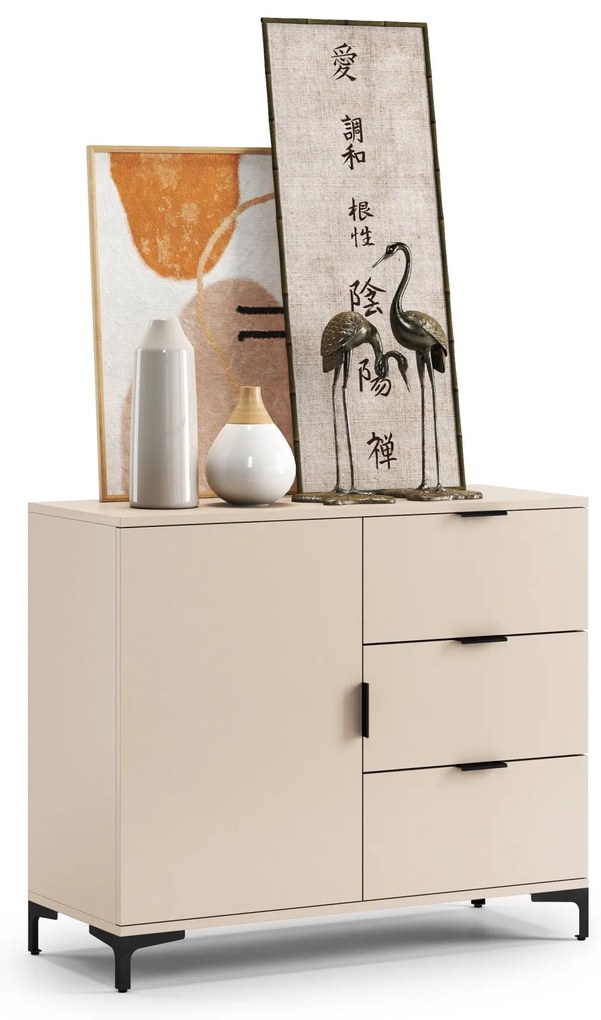 Kast LANA 03 beige - STAANDE KAST MET LADEN
