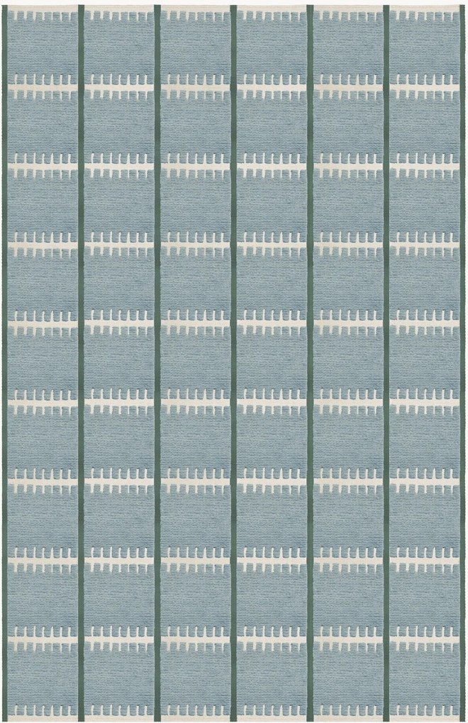 Handgeweven wollen vloerkleed Lilly met hoog-laagtextuur