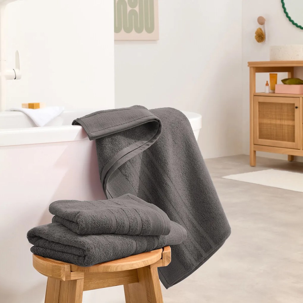 Set van 2 handdoeken in badstof 600 g/m2, Zavara