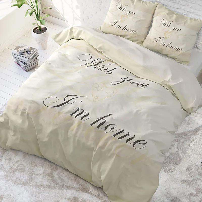 DreamHouse Bedding With You - Creme 1-persoons (140 x 220 cm + 1 kussensloop) Dekbedovertrek