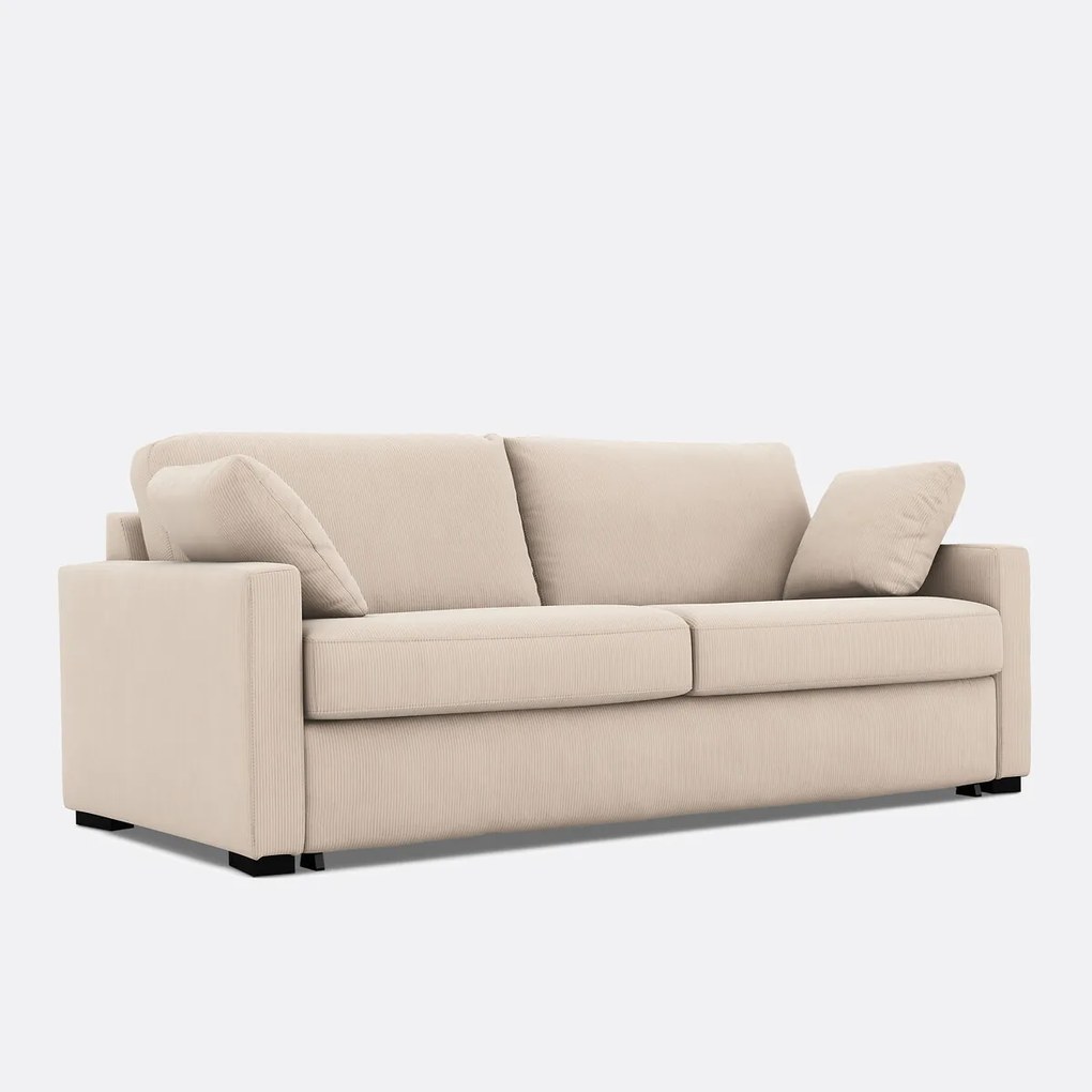 Slaapbank in ribfluweel, Comfort Bultex®, Timor
