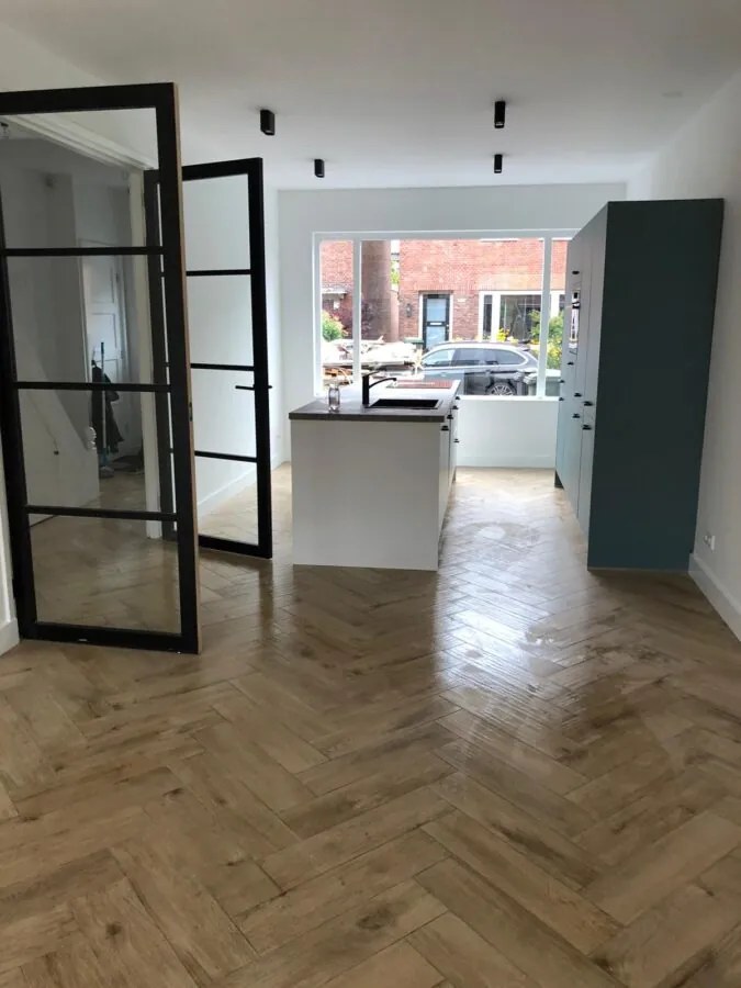 Houtlook Tegel Visgraat 15x60 Cm Franse Eiken Beige DC4