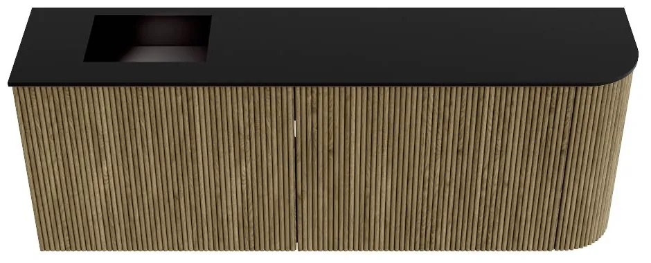 Mondiaz Joya 110cm toiletmeubel ronding rechts dusk met wastafel faye links zonder kraangat urban