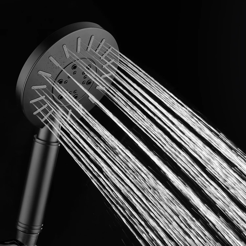 Tiger handdouche Tyne Zwart anti-kalk 3 standen