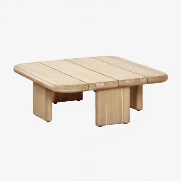 Vierkante Salontafel 70x70 Cm Van Acaciahout Famara Lichte Acaciekleur - Sklum