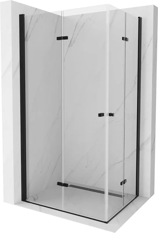 Mexen Lima Duo vouwdeur douchecabine 100 x 90 cm, transparant, zwart - 856-100-090-70-00-02