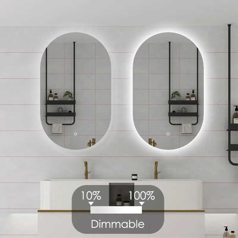 Badkamerspiegel Lina Ovaal 80x40CM | LED | Condensvrij