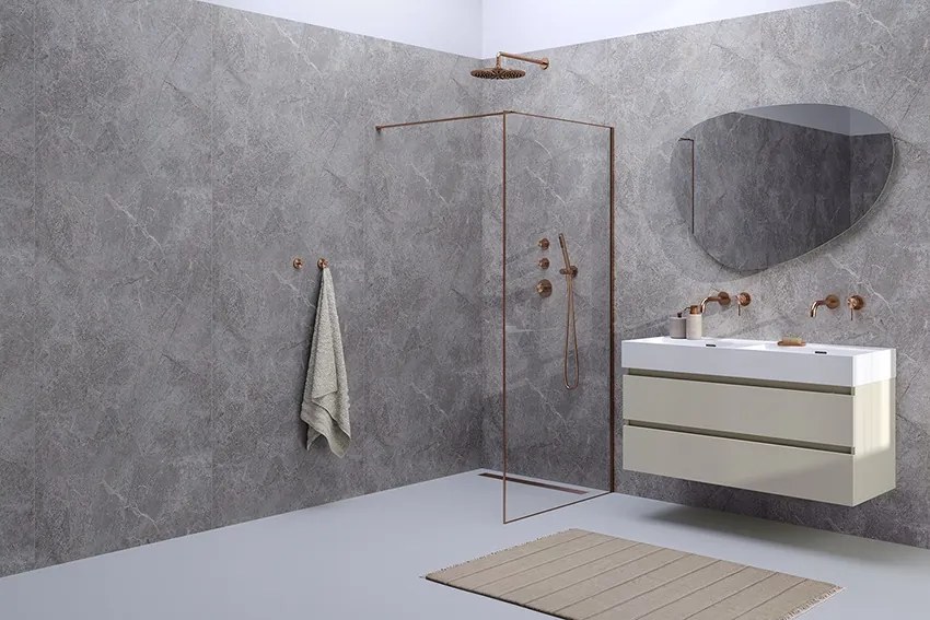 Wall4U Marble wandpaneel kliksysteem 260x95cm donkergrijs