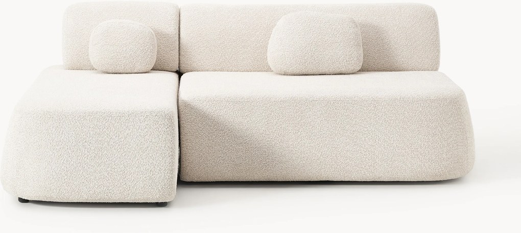 Hoekbank Pao (2-zits) van teddy-bouclé
