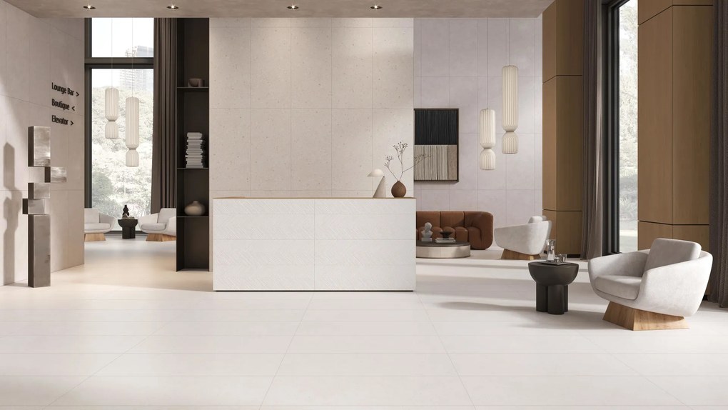 Valence Orizz vloertegel bianco mat 60x120cm wit