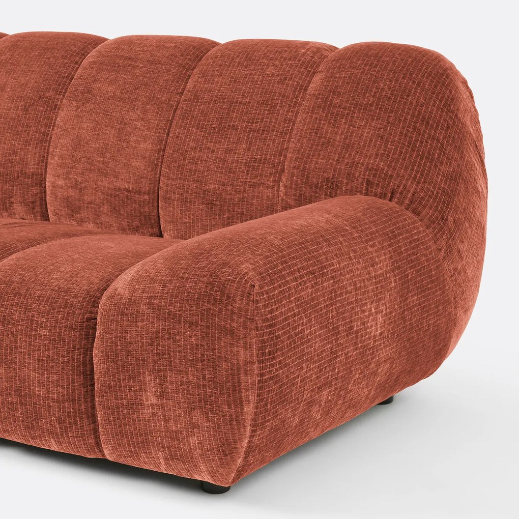 Nuria vintage ribfluwelen hoekbank links
