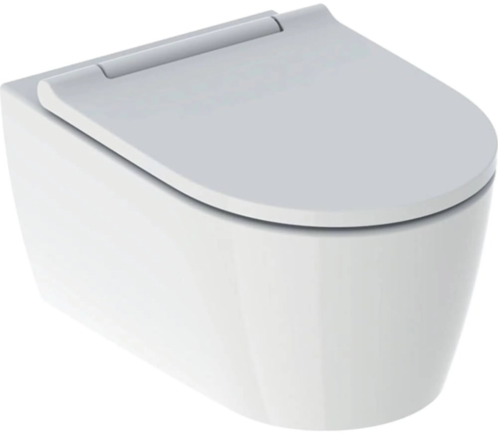 Geberit One randloos hangtoilet vuilafstotend met TurboFlush en toiletbril mat wit