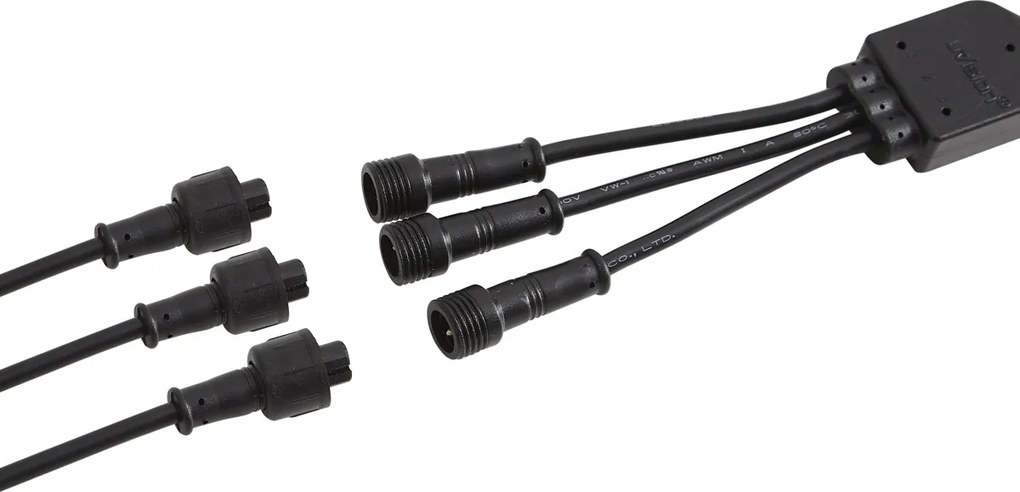 Set van 3 moderne prikspots zwart incl. LED IP44 - Garly Ball