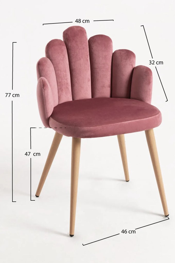 Set 4 Hand Fluwelen Stoelen