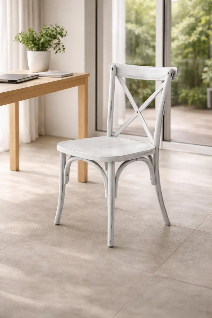 Set Van 4 Altea Polypropyleen Stoelen Met Houteffect