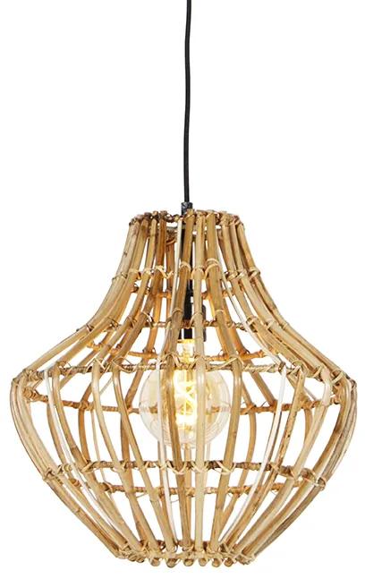 Landelijke hanglamp bamboe 36 cm - Canna Landelijk,Oosters E27 Binnenverlichting Lamp