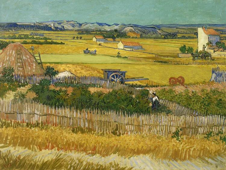 Kunstreproductie The Harvest (Vintage Autumn Landscape) - Vincent van Gogh