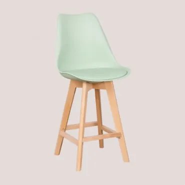 Hoge Kruk Met Kunstleren Kussen Nordic Celadon & ↑67 Cm - Sklum