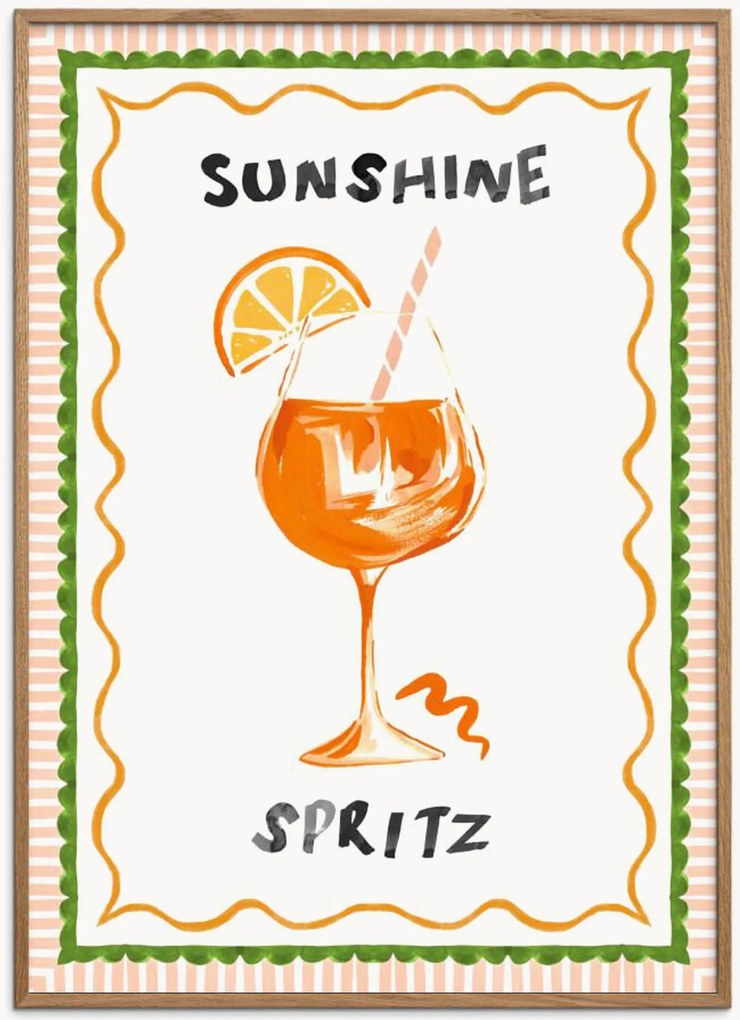 Ingelijste digitale print Sunshine Spritz van Charlie Taylor