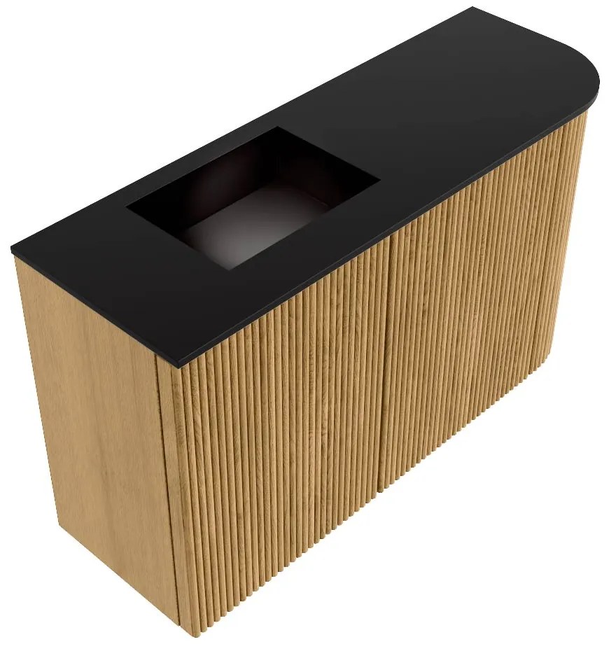 Mondiaz Joya 70cm toiletmeubel ronding rechts oak met wastafel faye links 1 kraangat urban