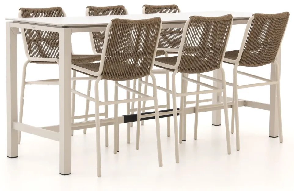 Diningset Bellagio  | 6 personen aluminium | Tuinset stapelbaar | 7-delig | Kees Smit Tuinmeubelen