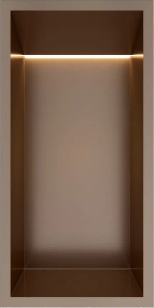 Hotbath &More inbouwnis met verlichting 30x15x10cm tuscan bronze
