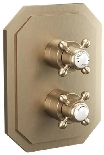 Crosswater Belgravia douchekraan - inbouw - exclusief inbouwdeel - 3 functies - geborsteld messing BLCB2500LBPF