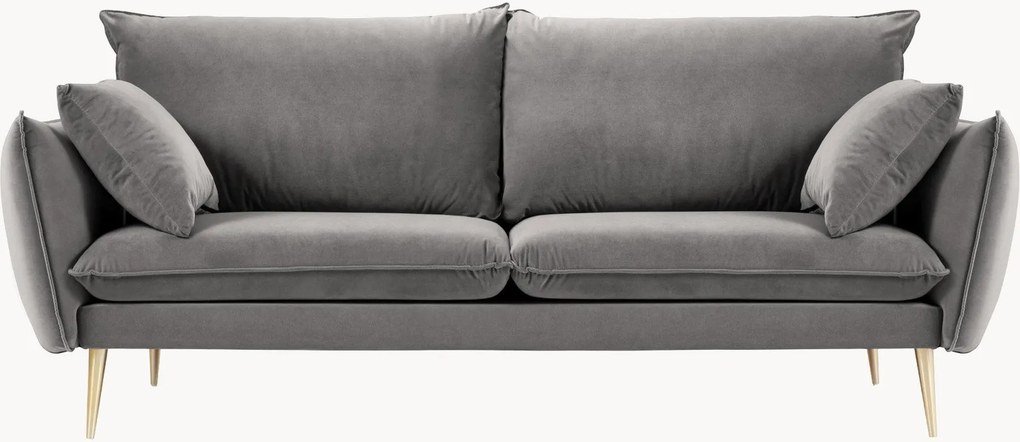 Bank Elio (3-zits) met fluweel effect, B 228 cm