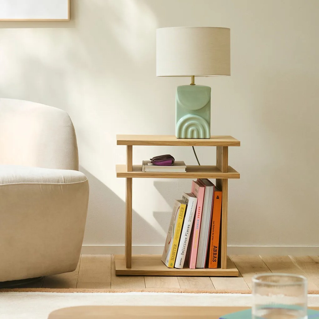 Eiken gefineerd bijzettafeltje, ABAC