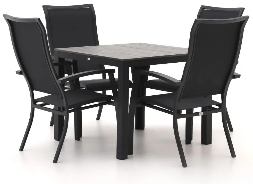 + 15% kassakorting | Diningset Bellagio  | 4 personen polywood | Tuinset stapelbaar | 5-delig | Kees Smit Tuinmeubelen