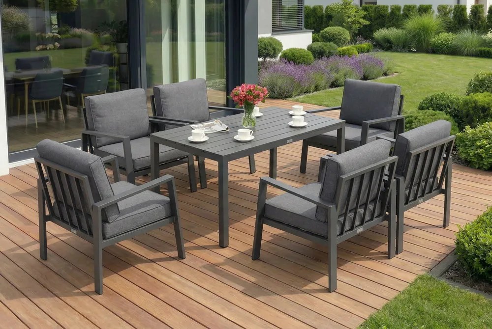 Zakintos Premium 6 antraciet Garden Point aluminium tuinmeubelen