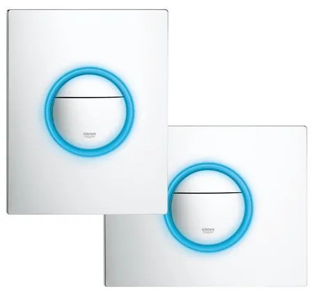 GROHE Nova Cosmopolitan Light wc bedieningsplaat dualflush verticaal horizontaal inclusief led verlichting chroom 38809000