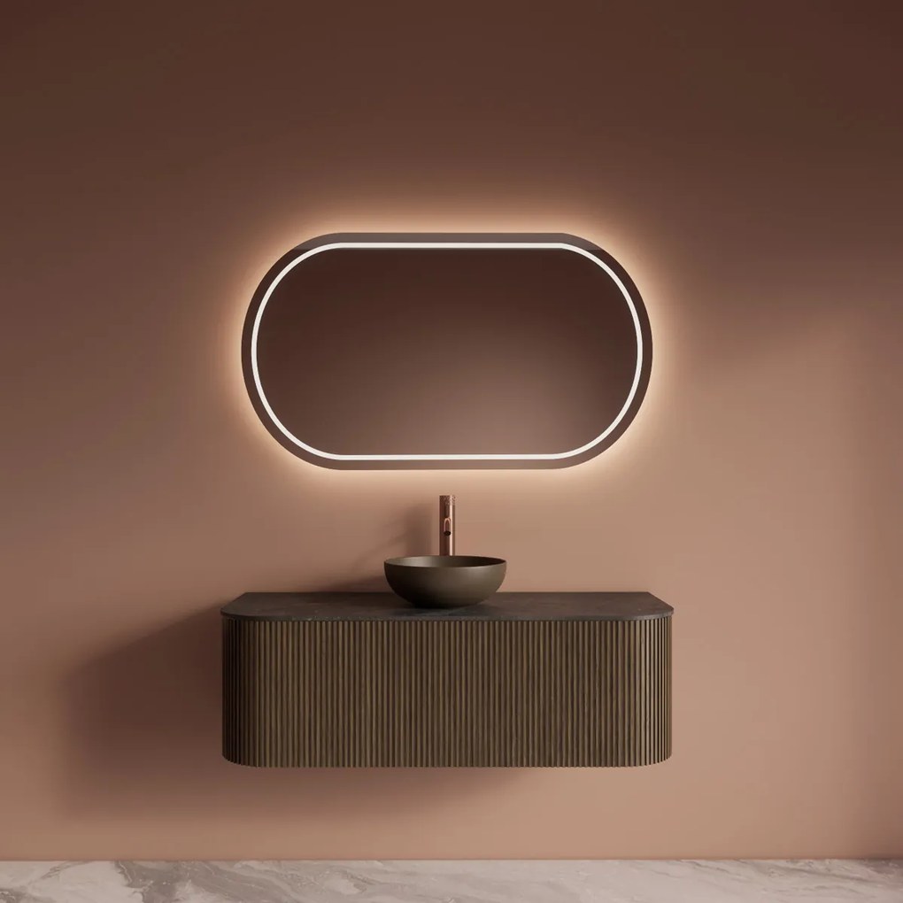 Gliss Design Agon spiegel ovaal 100x70cm met handsensor