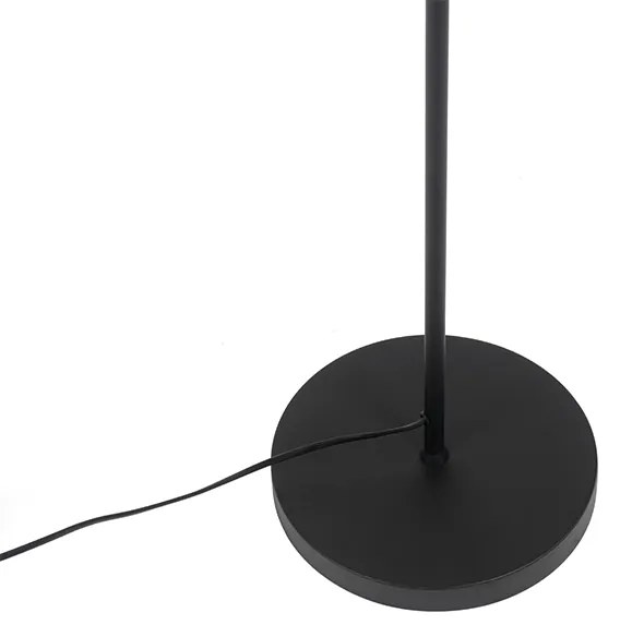 Industriële vloerlamp zwart met goud 160 cm - Magnax
