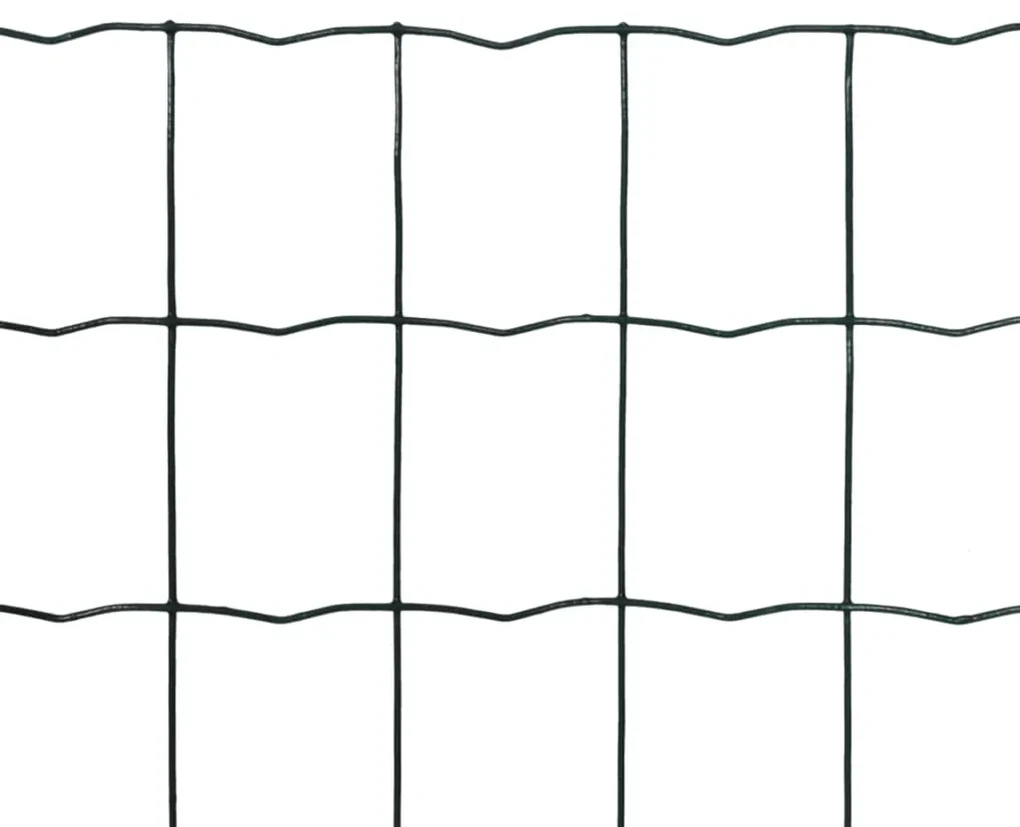 vidaXL Euro hek 10x1,2 m staal groen