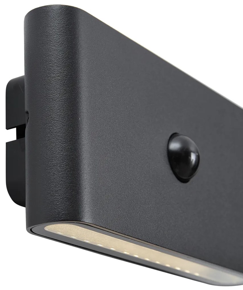 Wandlamp zwart lux sensor magnetisch incl. LED oplaadbaar - Batt