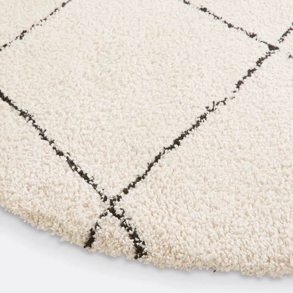 Rond vloerkleed in berber stijl, Fatouh