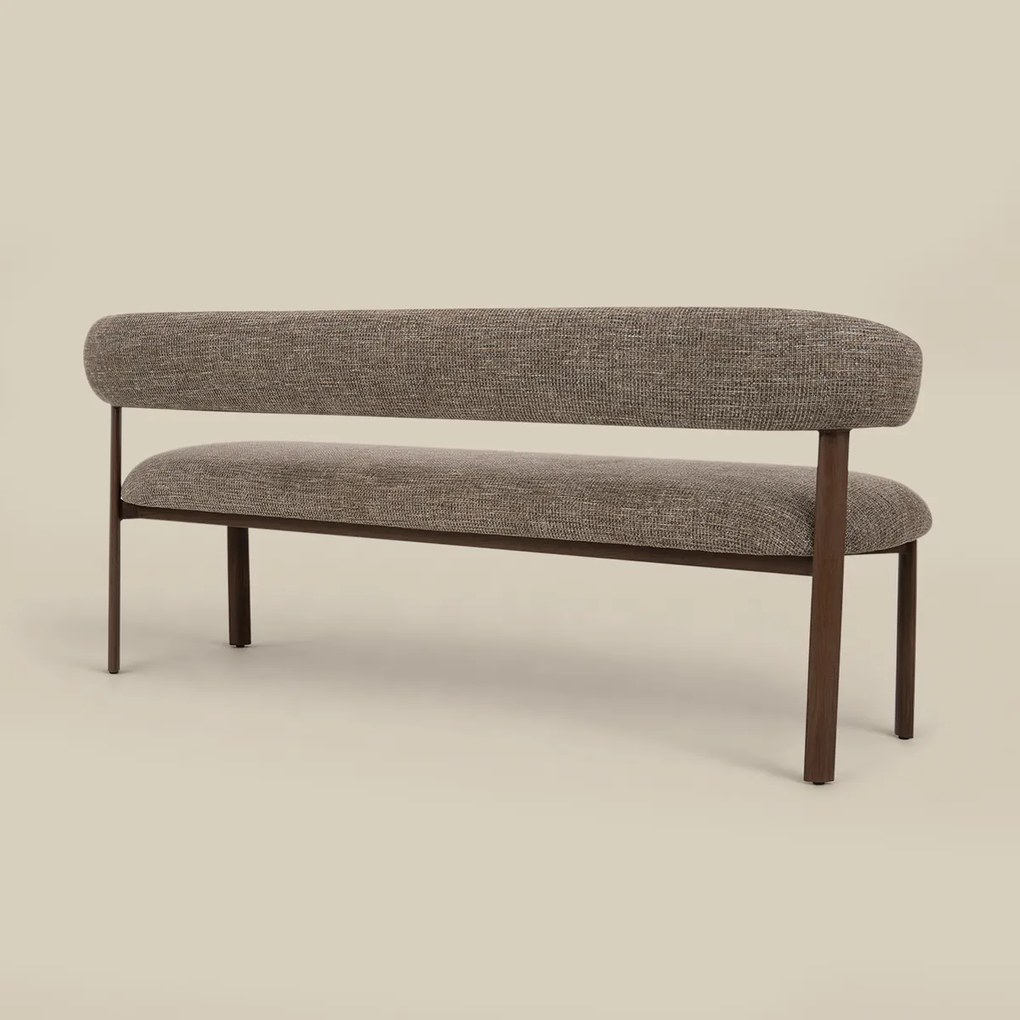 Eetkamerbank Walnoot Met Grove Stof 180 Cm