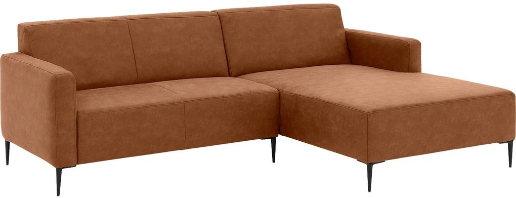 Goossens Key West cognac, micro leer, 2-zits, modern design