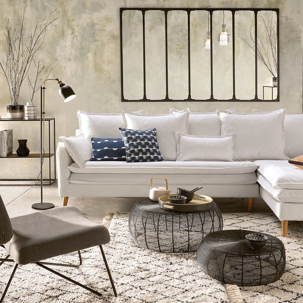 Set van 2 ronde salontafels in staaldraad Bangor