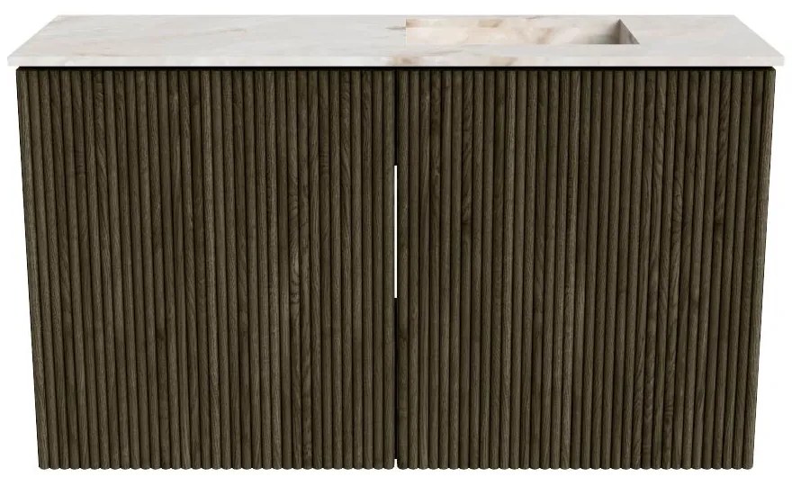 Mondiaz Joya DLux 70cm toiletmeubel shadow met wastafel faye rechts zonder kraangat frappe