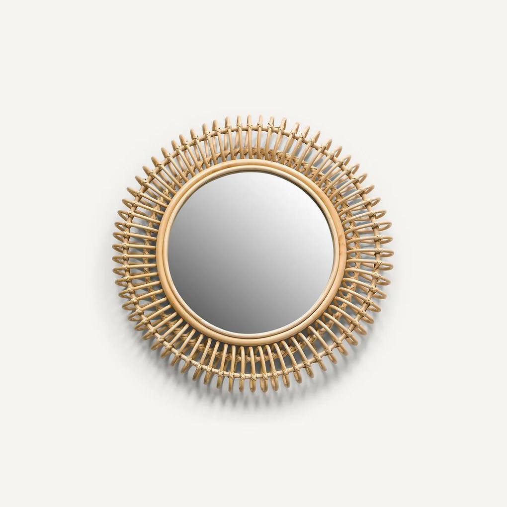 Spiegel in rotan, Tarsile, rondø60 cm