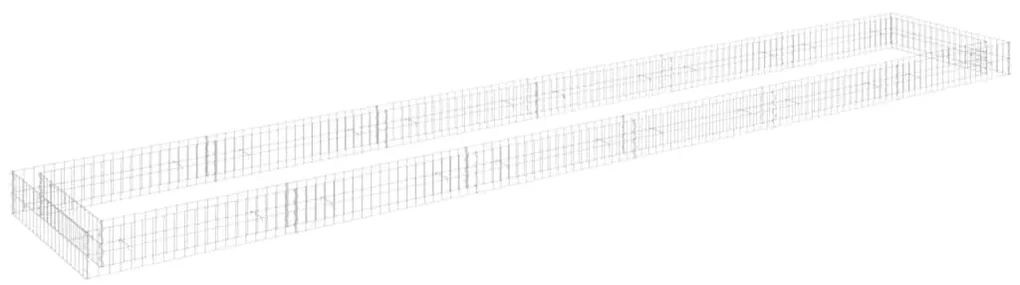 vidaXL Gabion plantenbak verhoogd 600x100x20 cm gegalvaniseerd staal