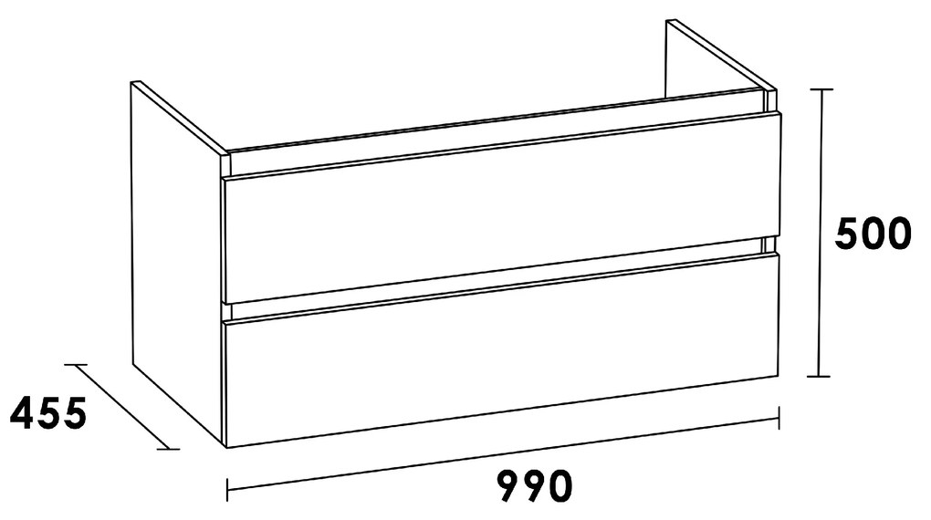 Sanituba Solution onderkast 100cm old castle